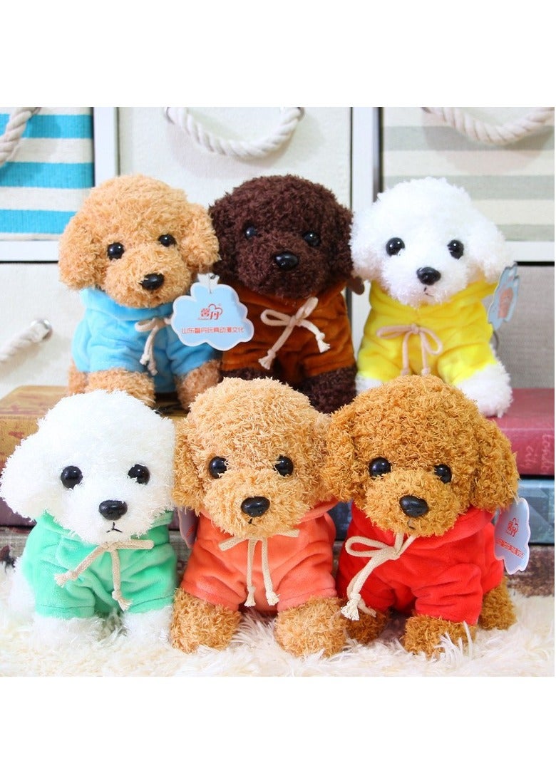 Doll dressed teddy dog eight inch doll plush toy